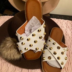 White Italian leather